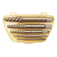 AOK by KC Tools 5pc No.1 - No.5 Spiral Flute Screw Extractor Set