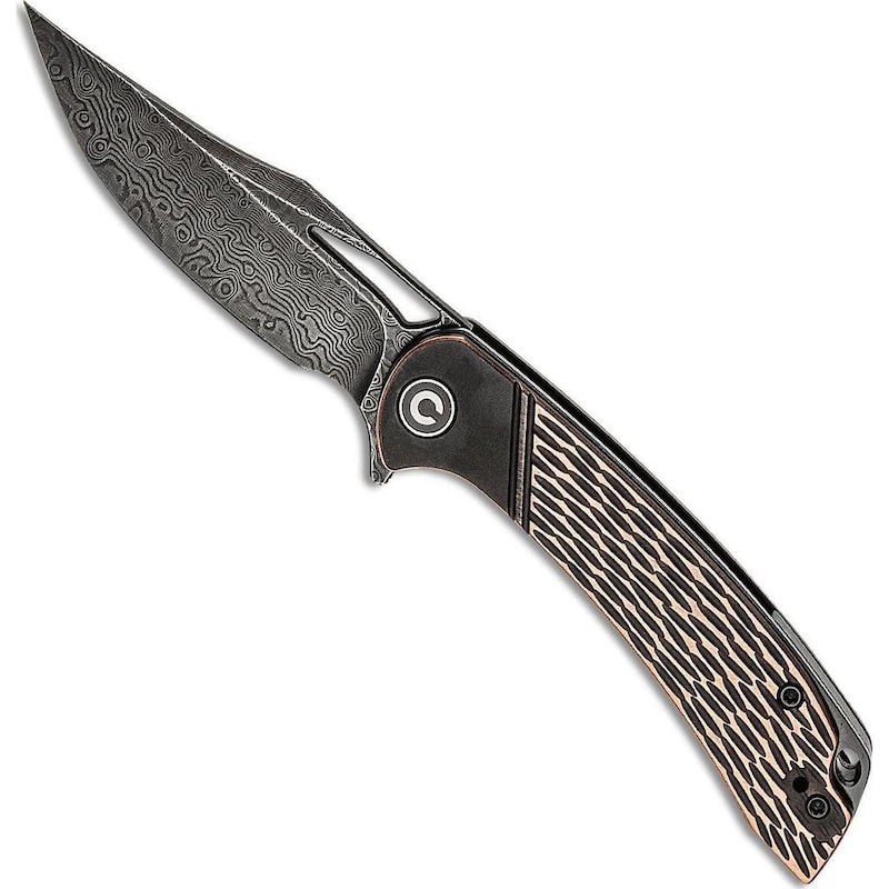 Civivi C2005ds-2 Dogma Copper Handle Damascus Steel Liner Lock Folding 