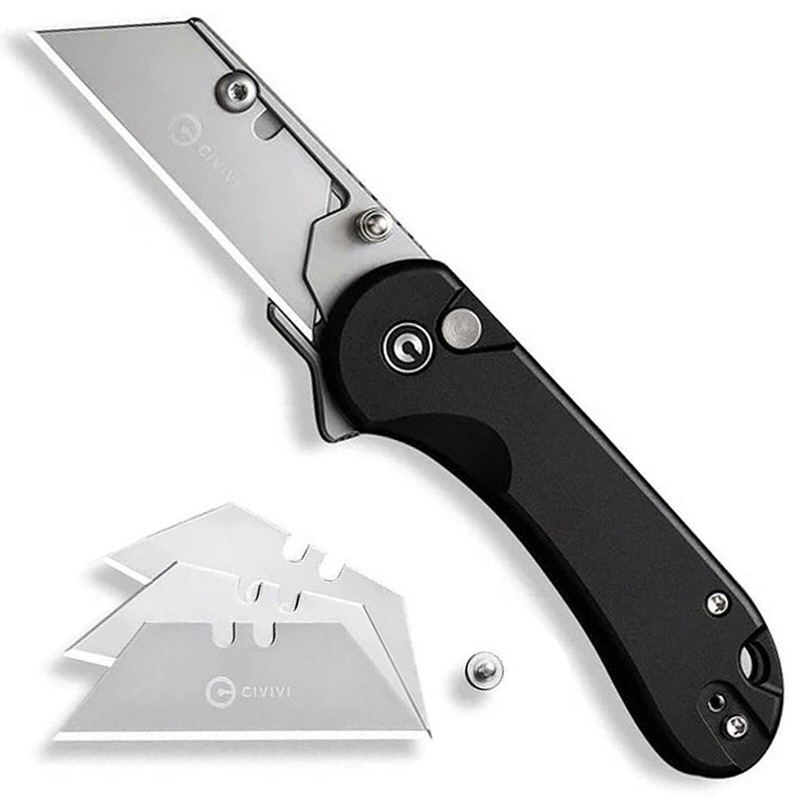 Buy CIVIVI Elementum Button Lock Utility Folding Knife Black / Satin
