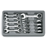 GearWrench 10 Piece Stubby Ratcheting Wrench Set