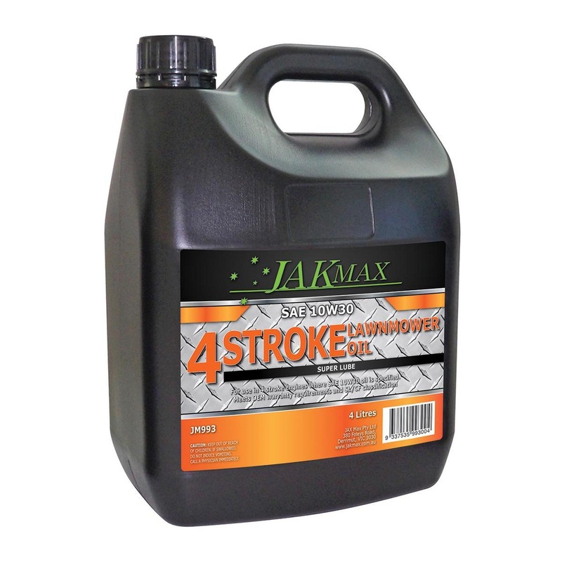 Buy JAK Max 4L SAE 10W30 4Stroke Lawnmower Oil MyDeal
