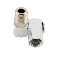 KC Tools 1/4" x 1/4" Aluminium Air Hose Swivel Joint Connector