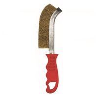 KC Tools 265mm Brass Coated Wire Hand Brush