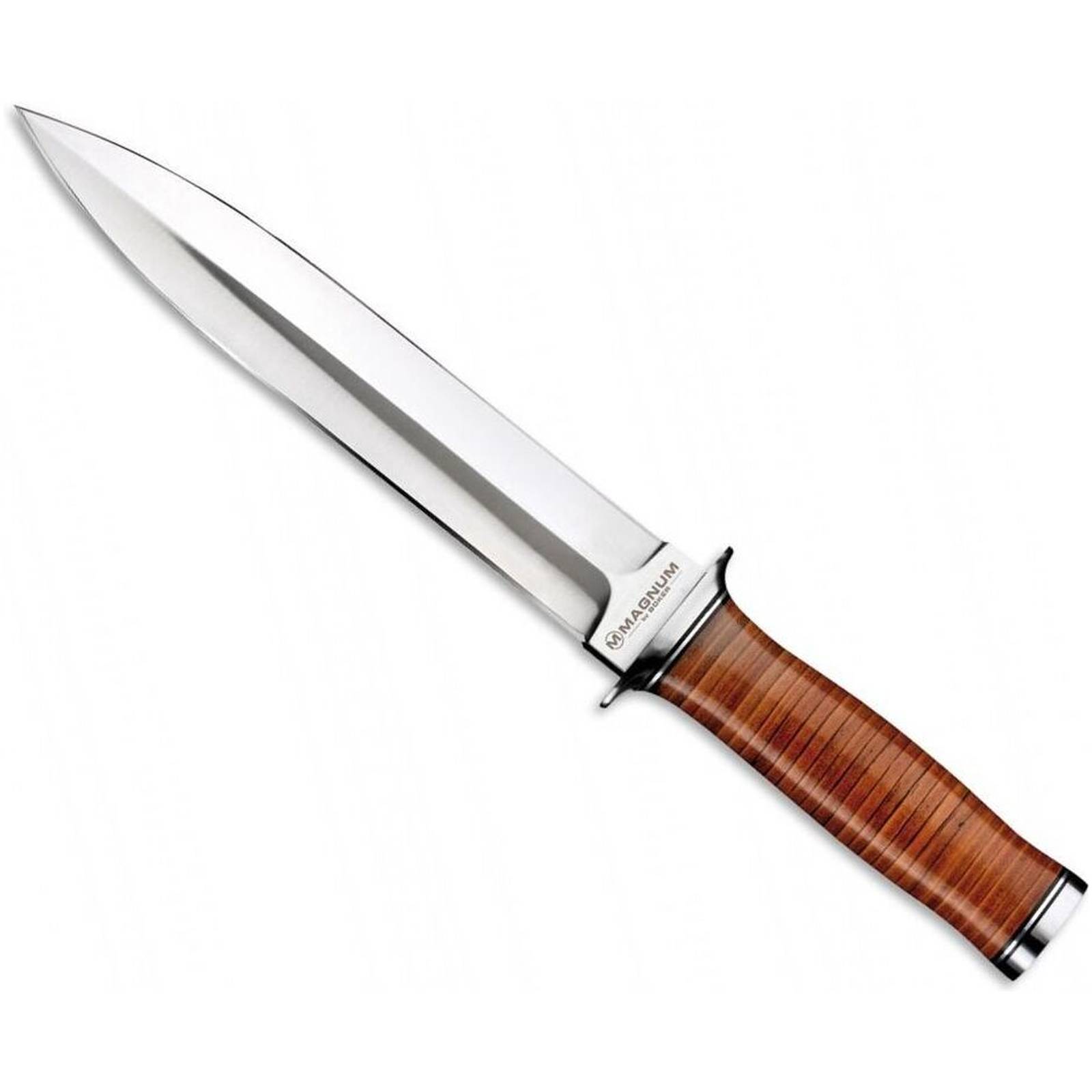 Magnum by Boker Classic Dagger Fixed Blade Knife - Brown / Satin