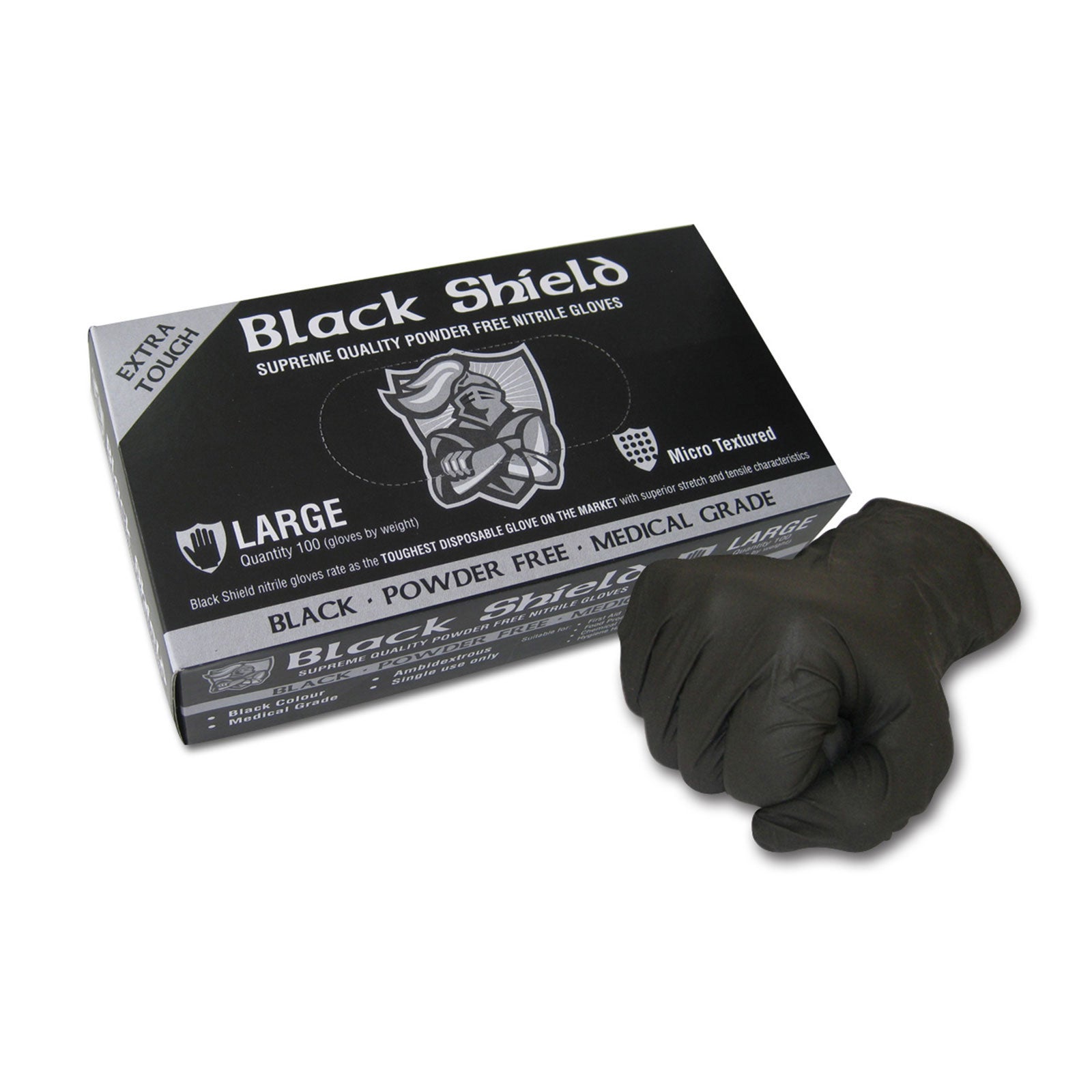 Maxisafe Black Shield Extra Heavy Duty Nitrile Gloves