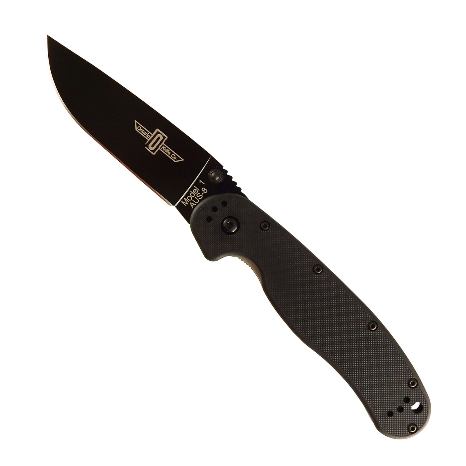 Ontario Knife Co. RAT Model 1 Liner Lock Folding Knife - Black