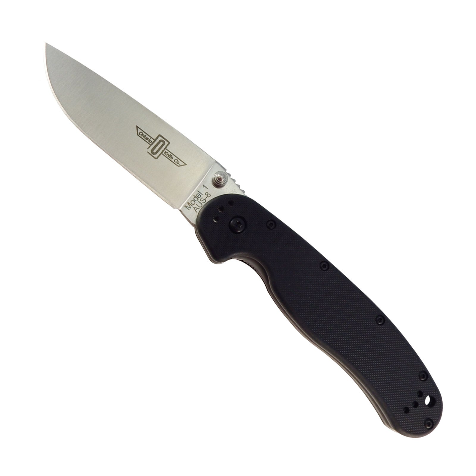 Ontario Knife Co. RAT Model 1 Liner Lock Folding Knife - Black / Satin