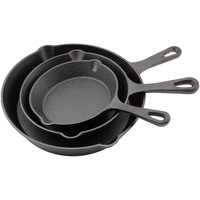 WildTrak 3pc Cast Iron Frying Pan Set w/ Carry Bag