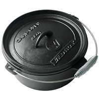 WildTrak 3.8L 4.5 Quart Pre-Seasoned Cast Iron Camp Oven