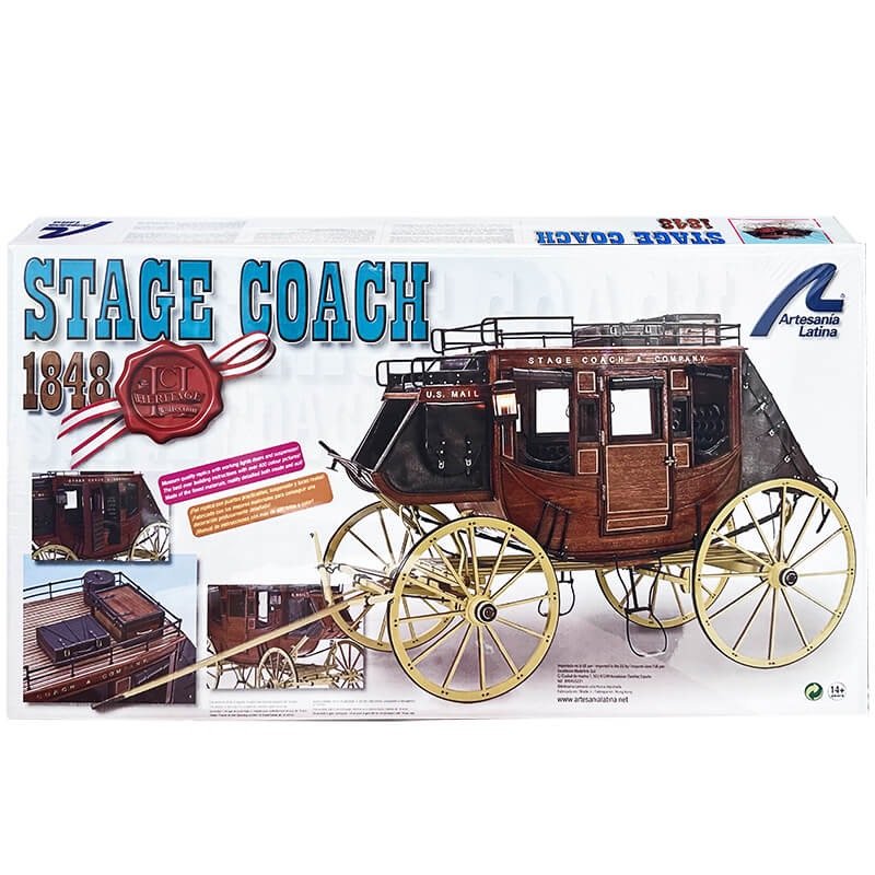 Buy Artesania Latina 1/10 Stage Coach 1848 Wooden and Metal Model Kit ...