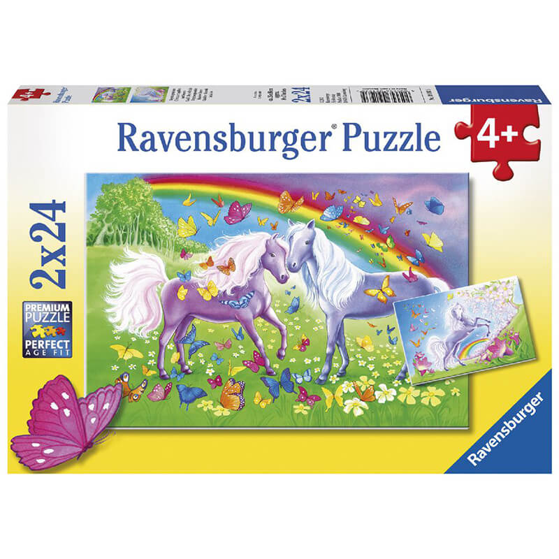 Rainbow Horses 2x24pcs Puzzle