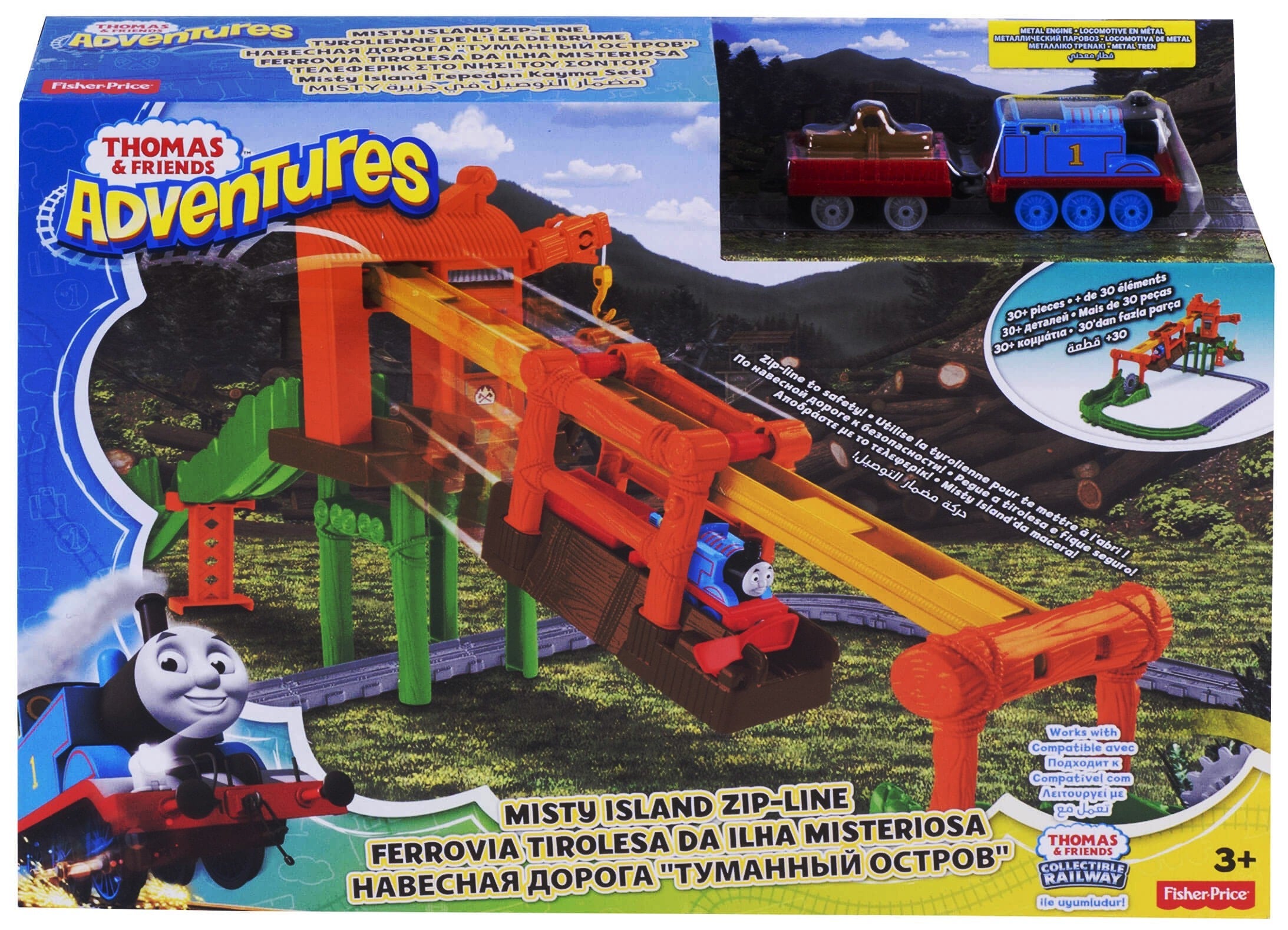 Fisher-Price Thomas & Friends Adventures Misty Island Zip-Line Train Playset