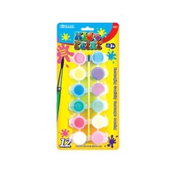 1 Set Kids Art Paint w/ Brush School Non Toxic Craft Student Class Washable Color DIY