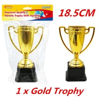 1 x Award Gold Trophy Trophies with Handles Inspired Ceremonies Party Favor VIP 18cm