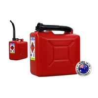 10L Fuel Can & Flexible Pourer Petrol Kerosene Diesel Jerry Can Container Red