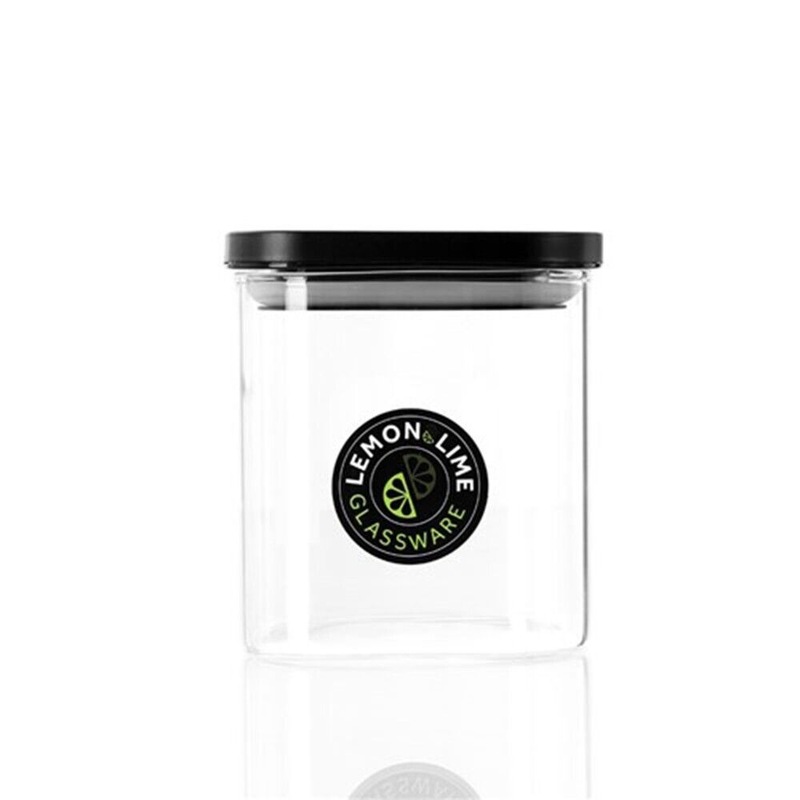 Buy 10pcs Square Glass Jar Metal Lid Airtight Kitchen Pantry Storage