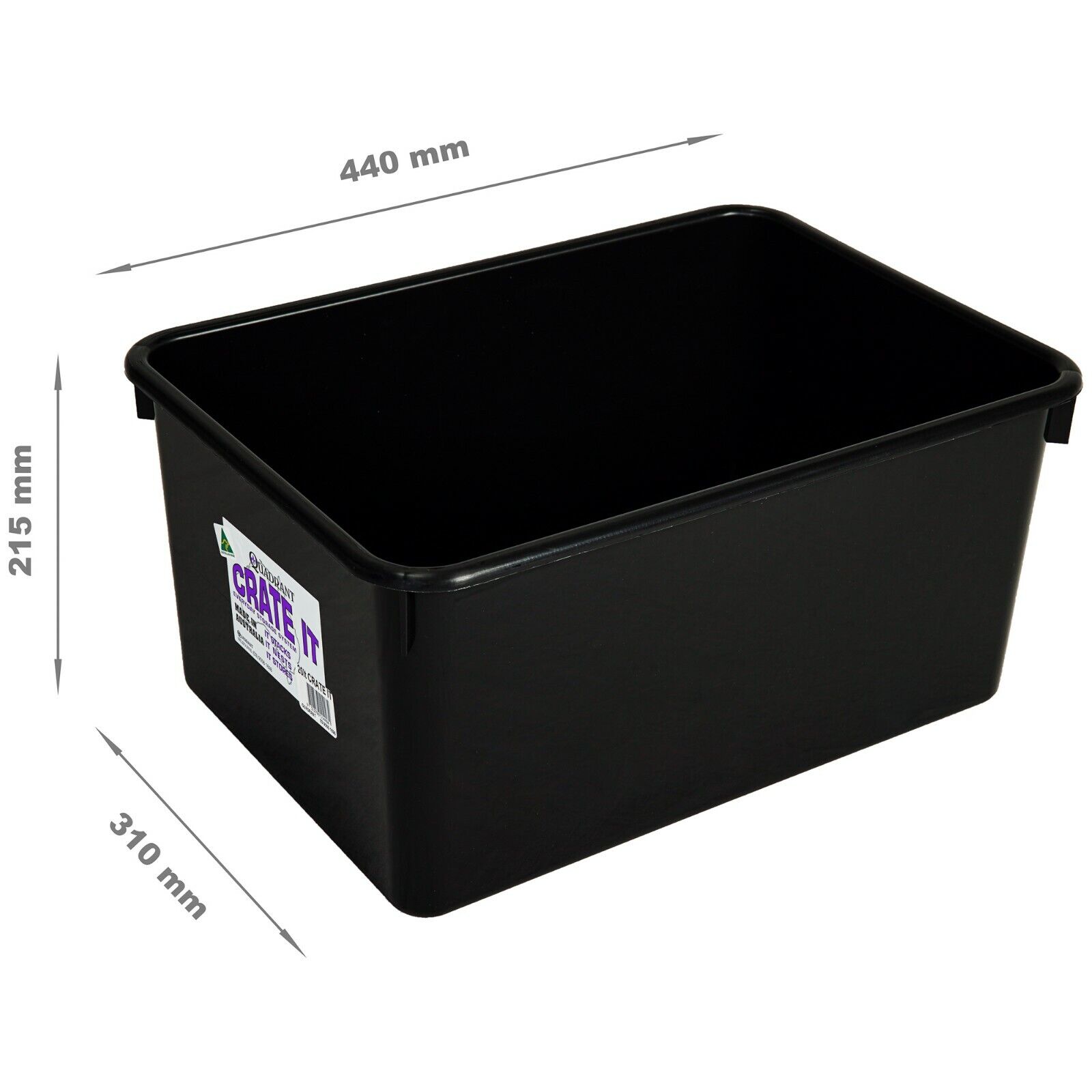 10x Large Heavy Duty 20L Black Plastic Basin Tub Containers Storage