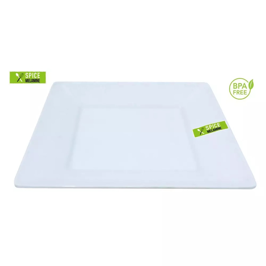 12 x Melamine Platters 21X21CM Square Serving Catering Tray Party Event