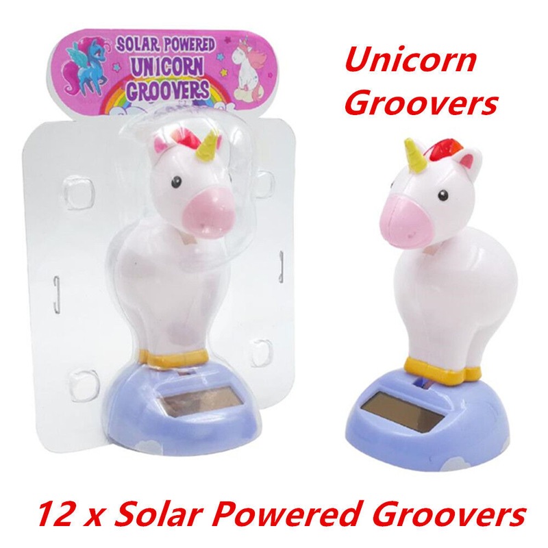 Buy 12 x NOVELTY SOLAR POWERED HEAD BOBBING UNICORN GROOVERS DASHBOARD