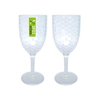 12 x Plastic Ripple Style Tumbler 600ML Clear Cup Drink Glasses Reusable Beer Juice