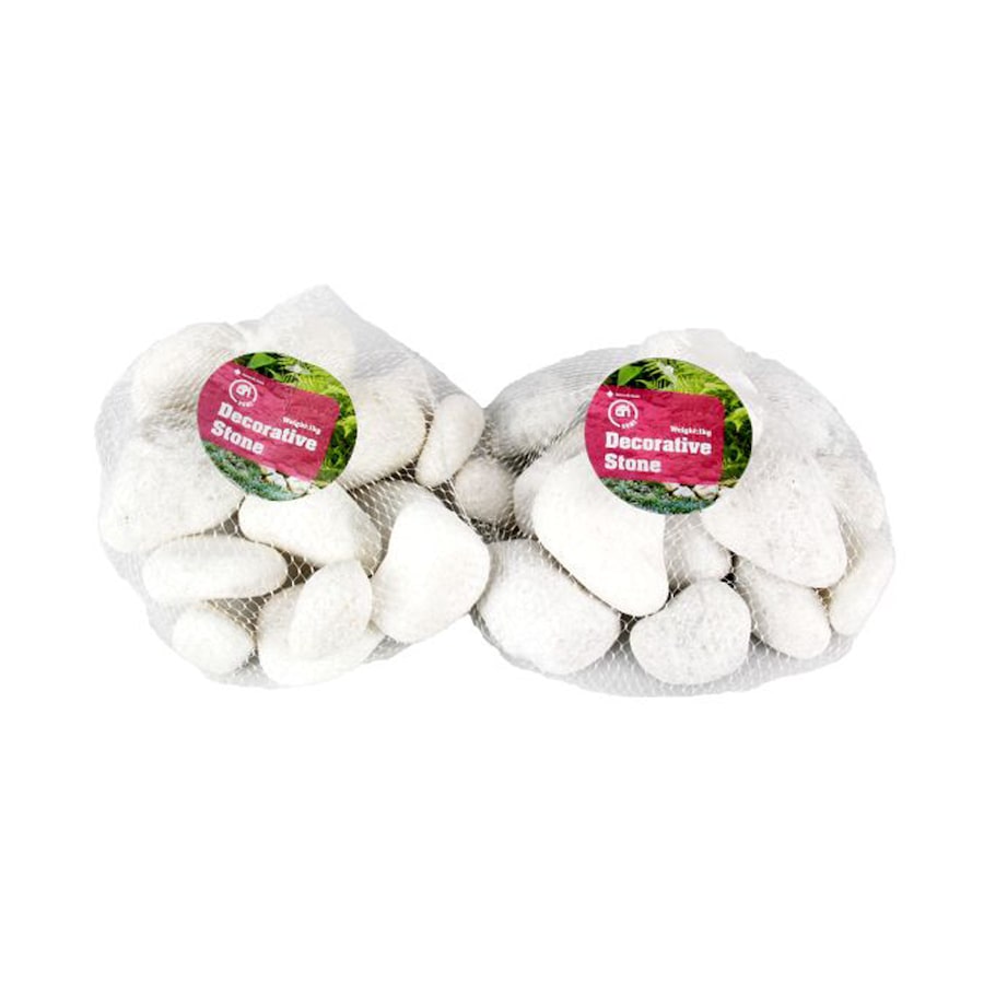 12KG Large White Plain Riverstone 100% Natural River Stone Pebble Decor Garden