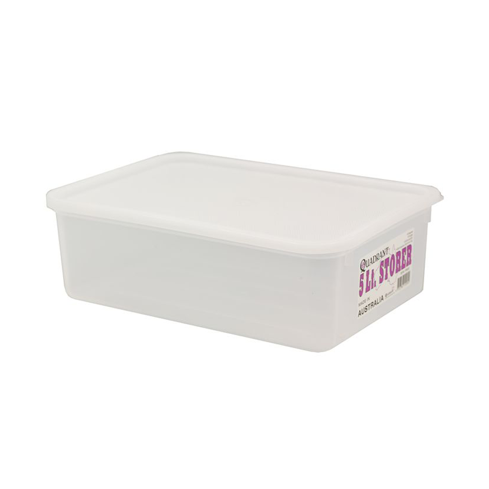 18x 5L Fridge Freezer Microwave Food Grade Containers Plastic Storage Box Crate