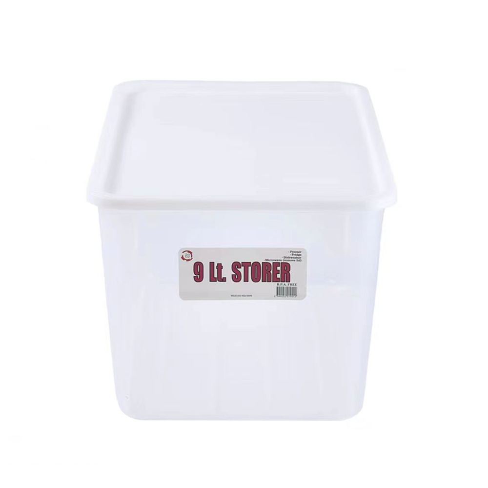 2 x 9L Plastic Storage Box Container Food Grade Fridge Freezer Organizer Tub