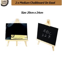 2 x Med Chalkboard On Easel Wedding Party Home Decor Buffet Cafe Writing Note