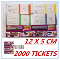 2000 RAFFLE TICKETS - CHECK BOOK TICKETS (1-100) COLOURFUL - BUSINESS PARTY DD