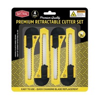 20x Retractable Box Cutter Steel Razor Blade Utility Craft Knife Cutting Tool