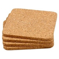 20x Square Cork Coaster 9cm Beverage Heat Pad Mat Hot Pot Stand Insulator Tile