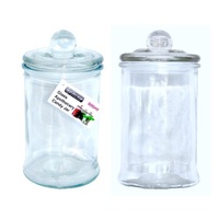 24 x Glass Apothecary Candy Lolly Buffet Jar Candle Making Waxing Wedding Party 660ML