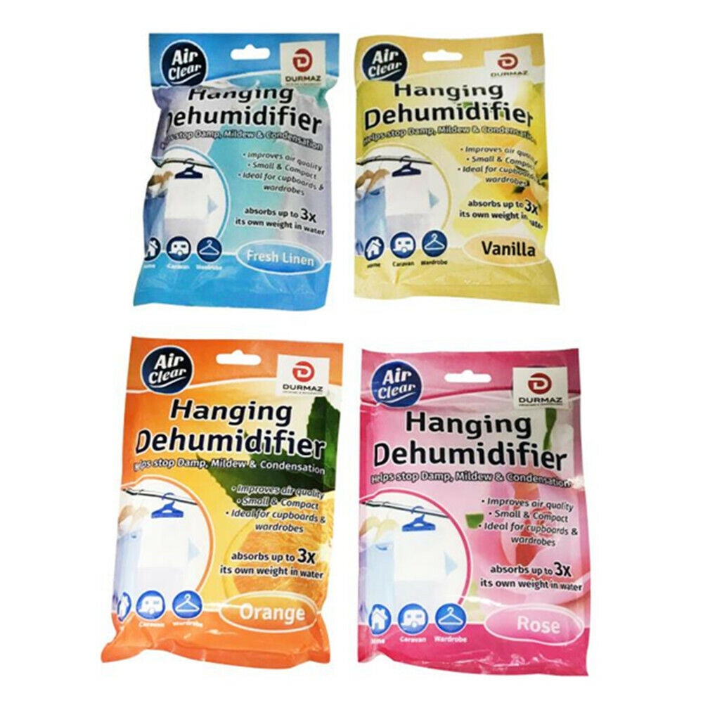 24 x Room Interior Dehumidifier Desiccant Damp Storage Hanging Bags Wardrobe Rooms