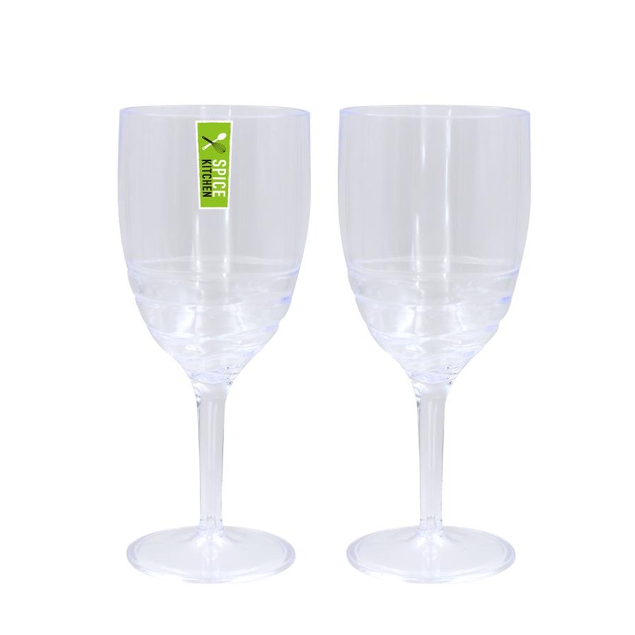 24pcs 400ml Plastic Wine Glasses Reusable Party Drinking Cup Clear