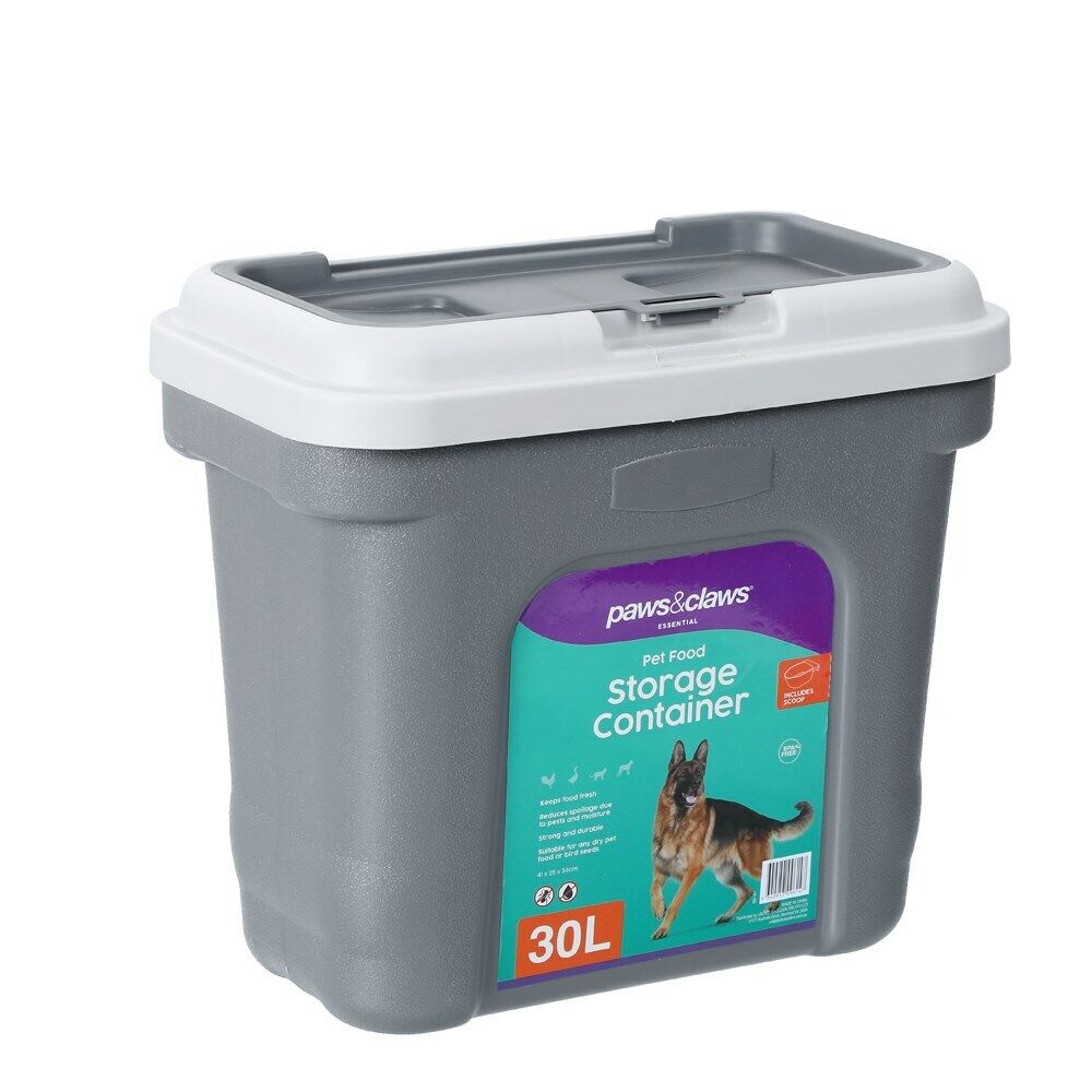 2x Clip Lock Pet Food Storage Container w/ Scoop Dog Cat Chicken Bird Dispenser