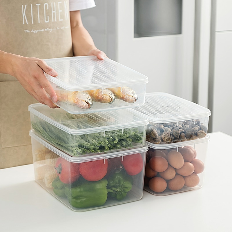 Buy 2x Food Storage Container 28x20x7.8CM Fridge Freezer Kitchen ...