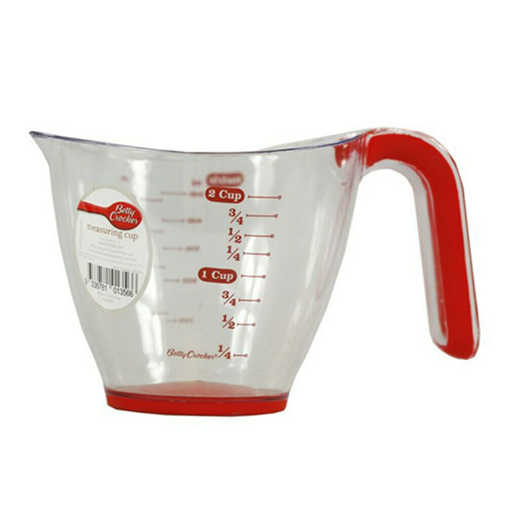 2x Non Slip Measuring Jug 500ML BPA FREE Plastic Cup Kitchen Flour Water Cooking