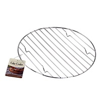 2x Round Wire Cooling Rack 25cm Metal Cake Bread Cookies Holder Baking Steaming