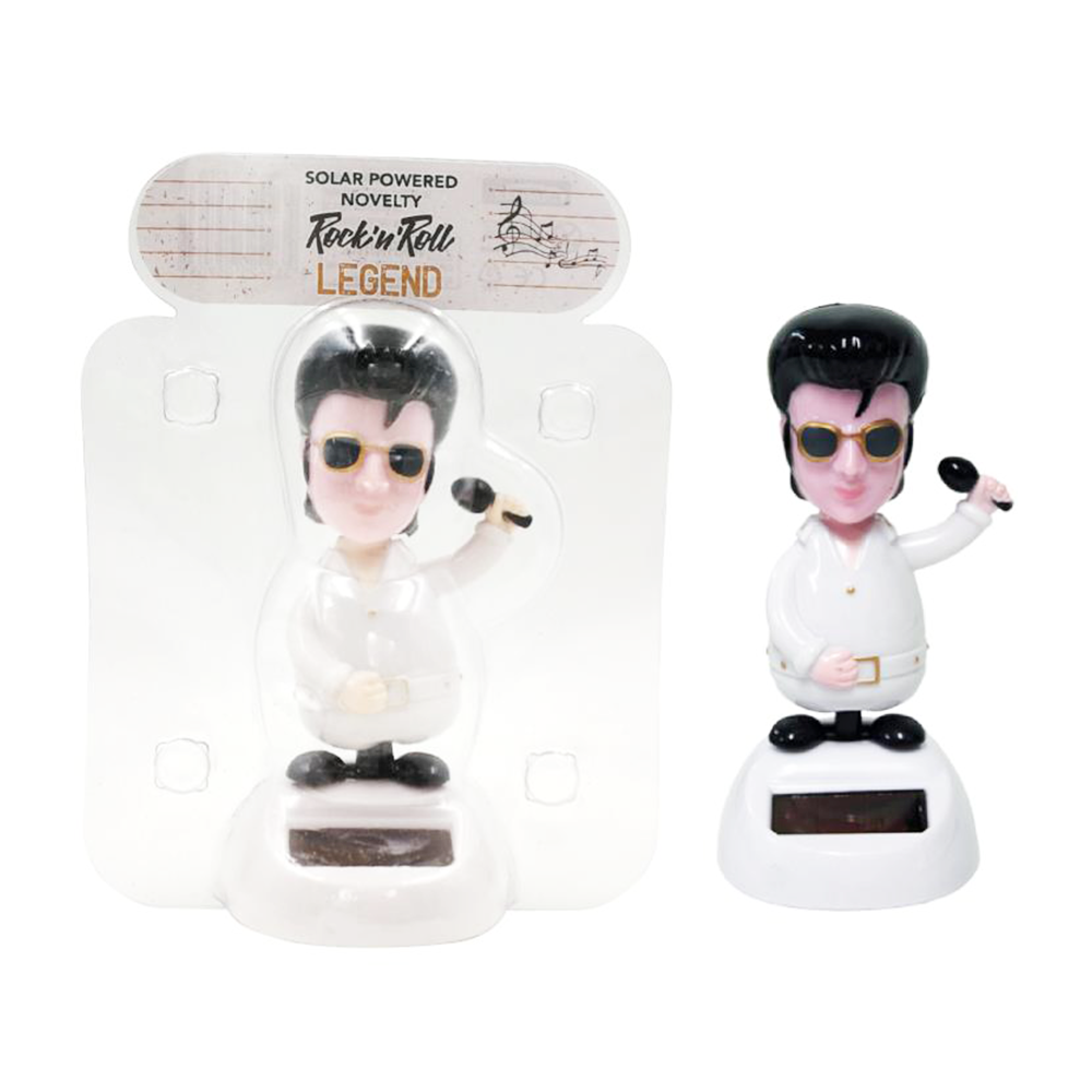 2x Solar Powered Groover Dancing Elvis Rock n' Roll Gift Car Decor Accessories