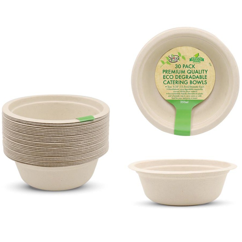 Buy 300x Disposable Catering Bowls Small 13.5cm Serving Plate Ice Cream