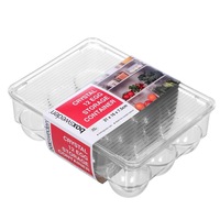 3x Clear 12 Slots Egg Storage Containers Box Fridge Plastic Holders Trays Racks