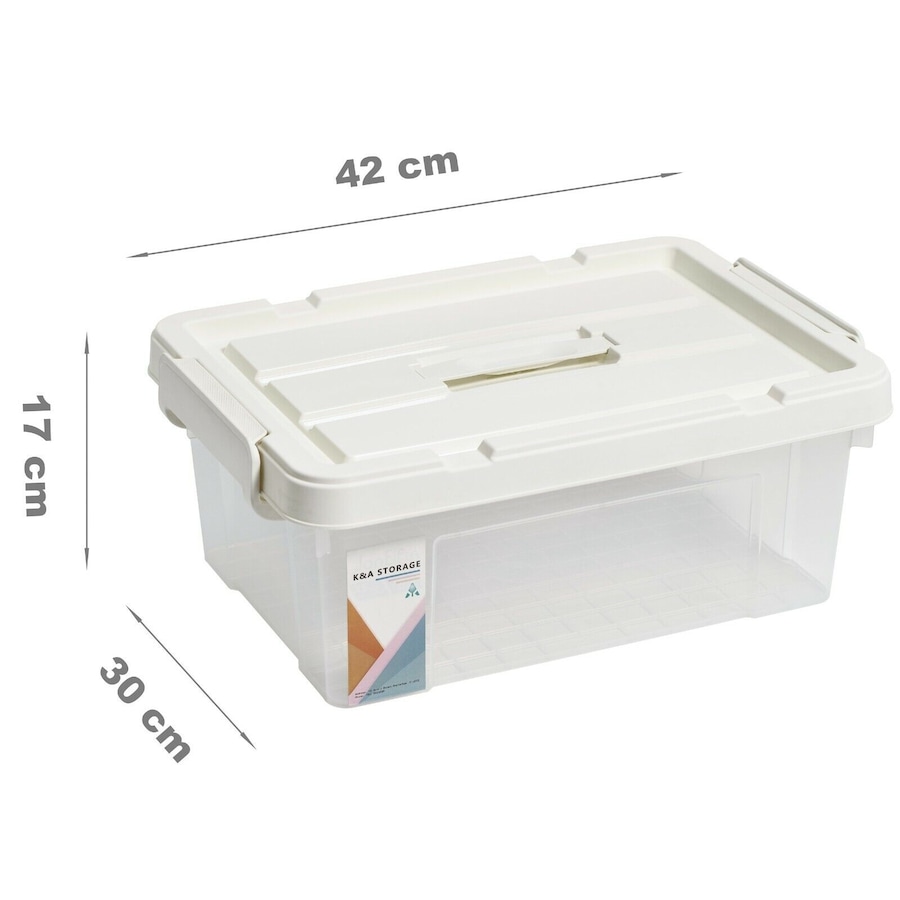 3x Heavy Duty Clip Lock Storage Box Container Plastic Tub Bin Home Organiser XS