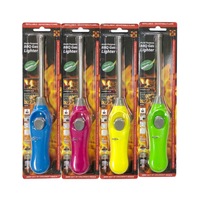 4 x Gas Utility Lighter Adjustable Fire BBQ Kitchen Stove Butane Ignition Light