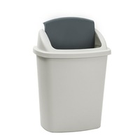 40L Swing Bin Home Office Kitchen Rubbish Waste Basket Garbage Trash Can Cleaning