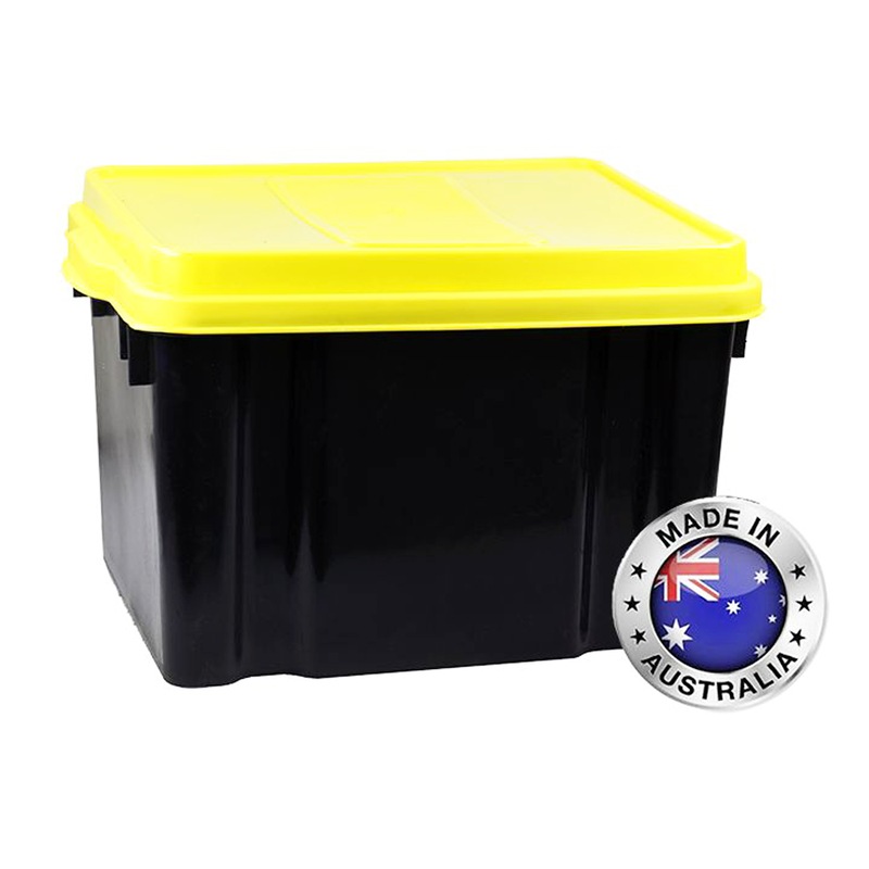 Buy 42L Plastic Heavy Duty Storage Tubs Container Tool Box W/ Lid
