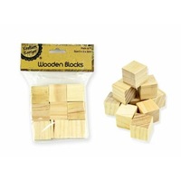 45pc 3cm Wooden Blocks Cube Square Craft Wood Puzzle Building Stacking Paint Toy