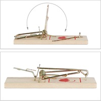 4x Large Wooden Mouse Trap Reusable Mice Rat Snare Catcher Rodent Pest Traps