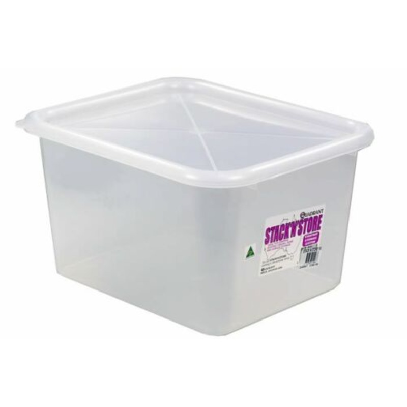 Buy 4x Quadrant 15L Plastic Storage Boxes Containers Tub Crate Clear