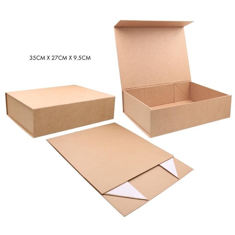 Buy 5 x Kraft Boxes Cardboard Hard Gift Boxes Brown Wrapping Hamper