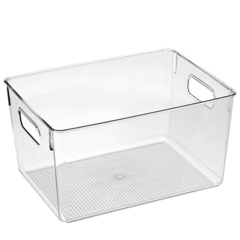 5x Large Clear Acrylic Storage Container Plastic Fridge Food Basket Bin ...